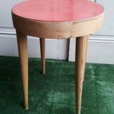 Tabouret Baumann XX hetre and red formica