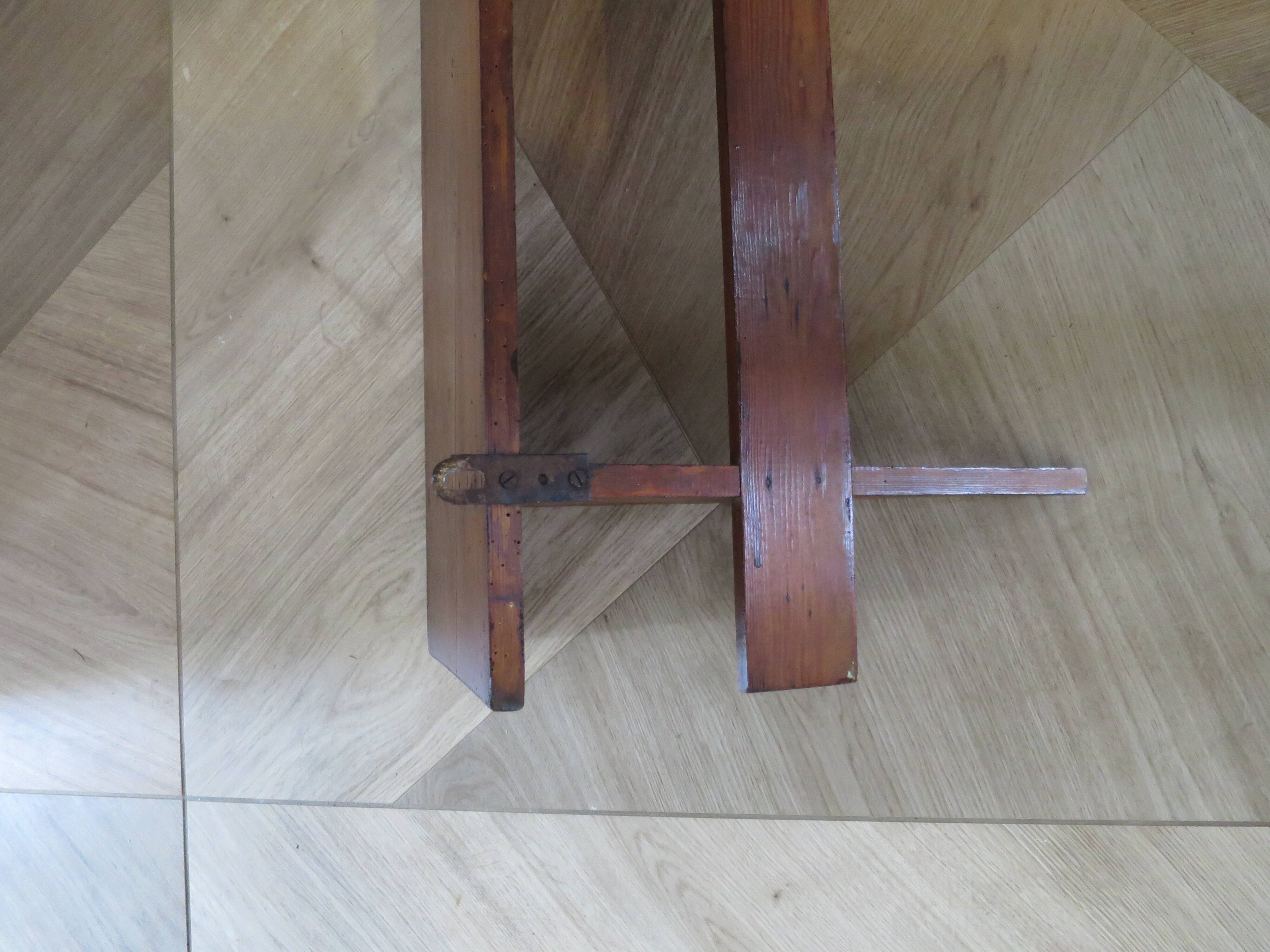 Wall shelf - coat rack - 7 hooks - oak stain - country style - cloakroom
