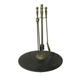 Gilded brass fireplace servant.