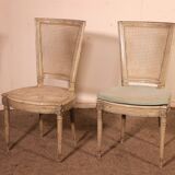 Set Of 12 Louis XVI Style Chairs In Polychrome Wood - 19th Century