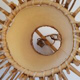 1950s rattan hanging lamp