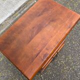 Louis XIV bedside table in solid wood with 2 drawers.