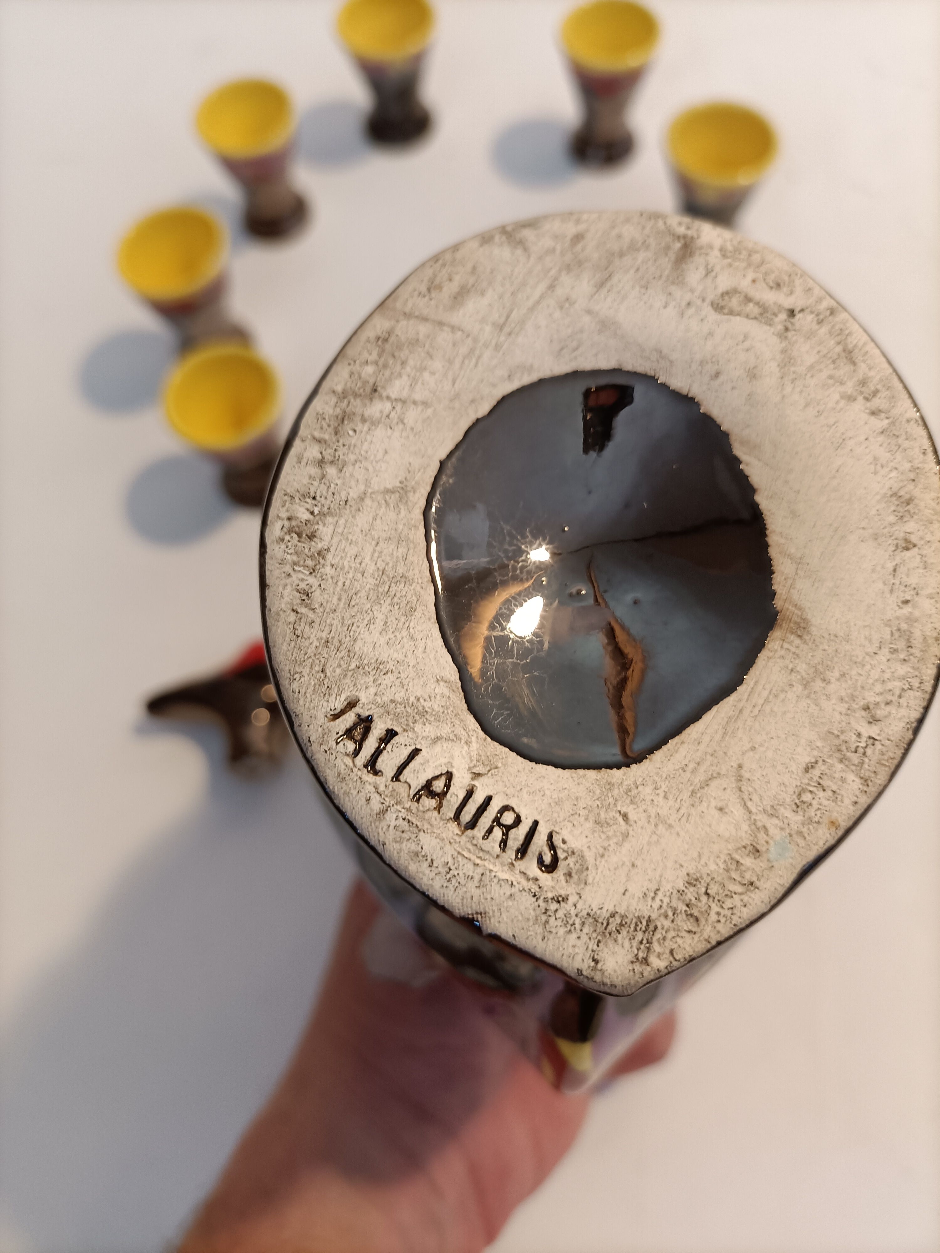 1960 Ceramics Liqueur Service Vallauris