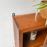 Vintage oak wall display case