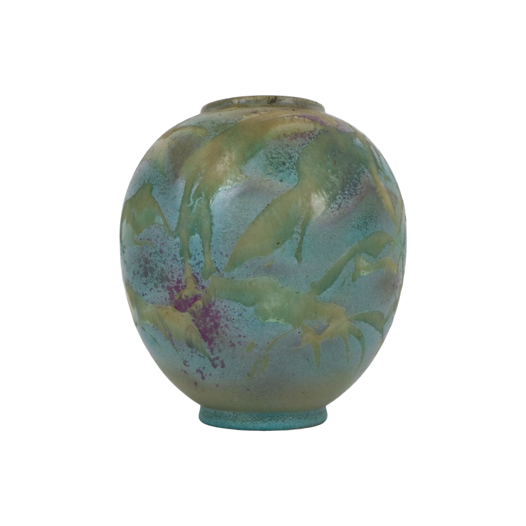 Abstract Ruscha Art 863 Convex Blue Vase West Germany Ceramics