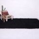 Handmade black wool Berber rug, size 150 x 250 cm