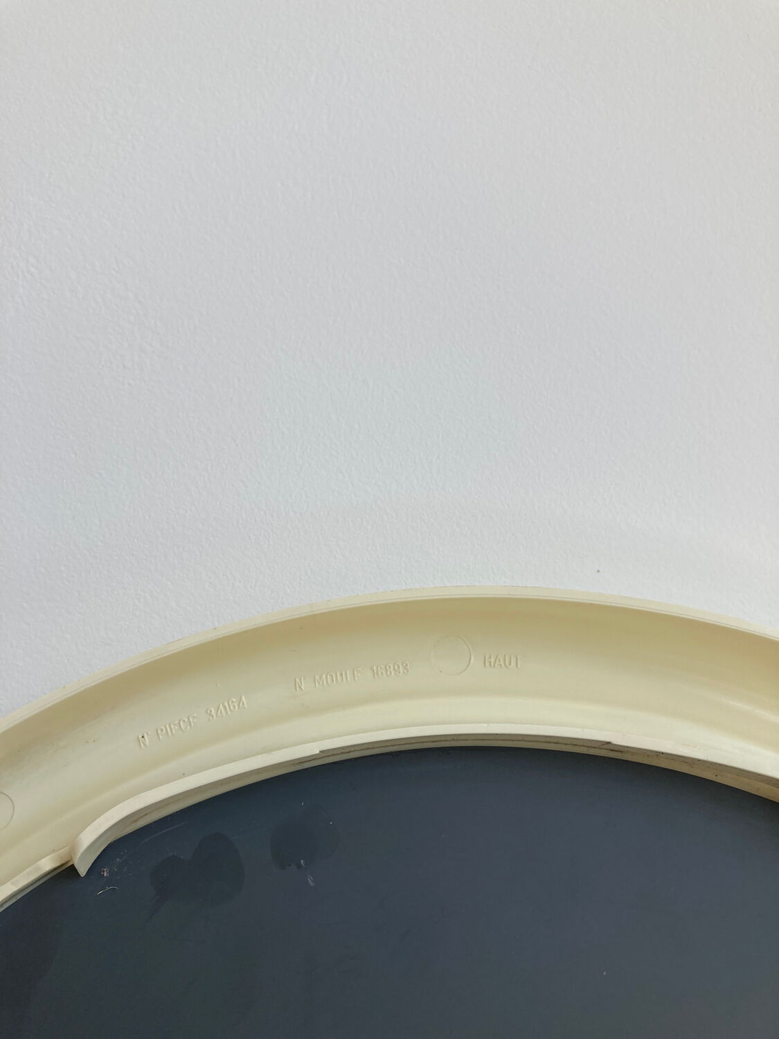 Vintage plastic oval mirror