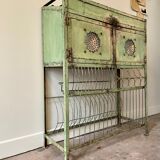 Storage cabinet in water green metal