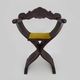 Vintage Savonarola chair in wood, Italy, 1950s