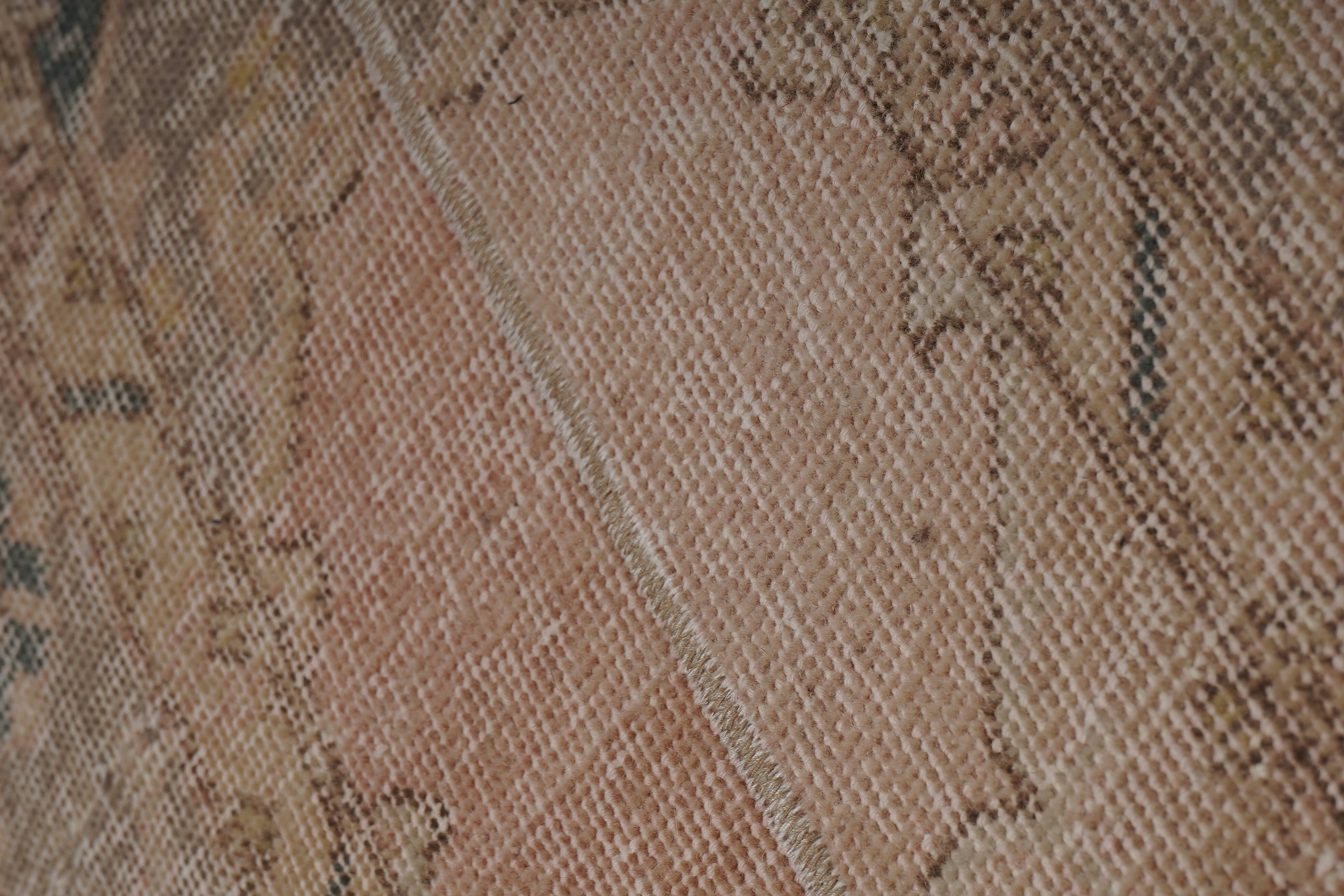 Vintage Turkish Oushak Handwoven Rug 56x396 cm