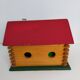 Wooden house furnished vintage toy child