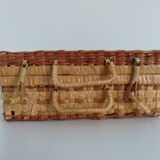 Vintage wicker suitcase