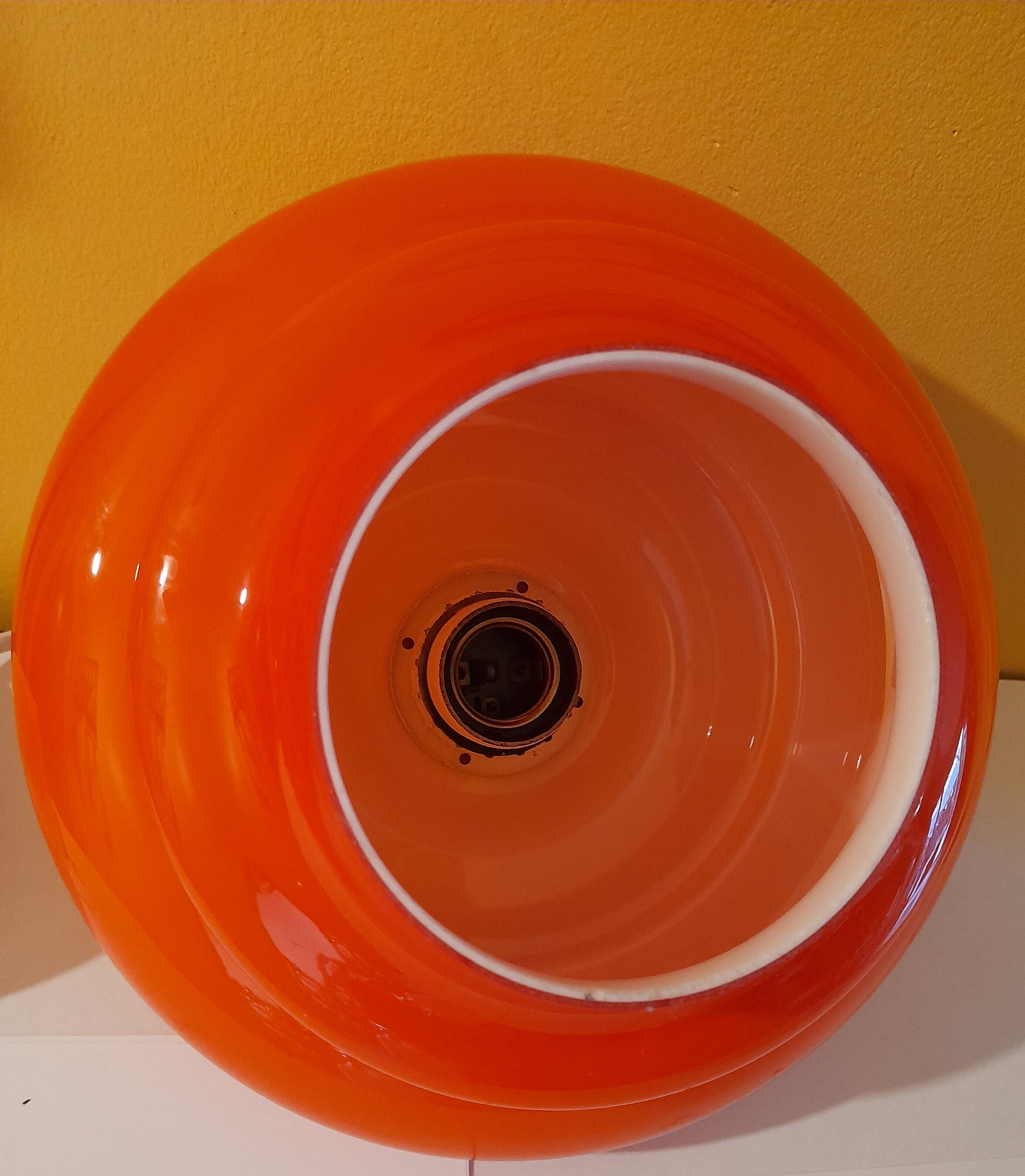 Vintage opaline glass lamp