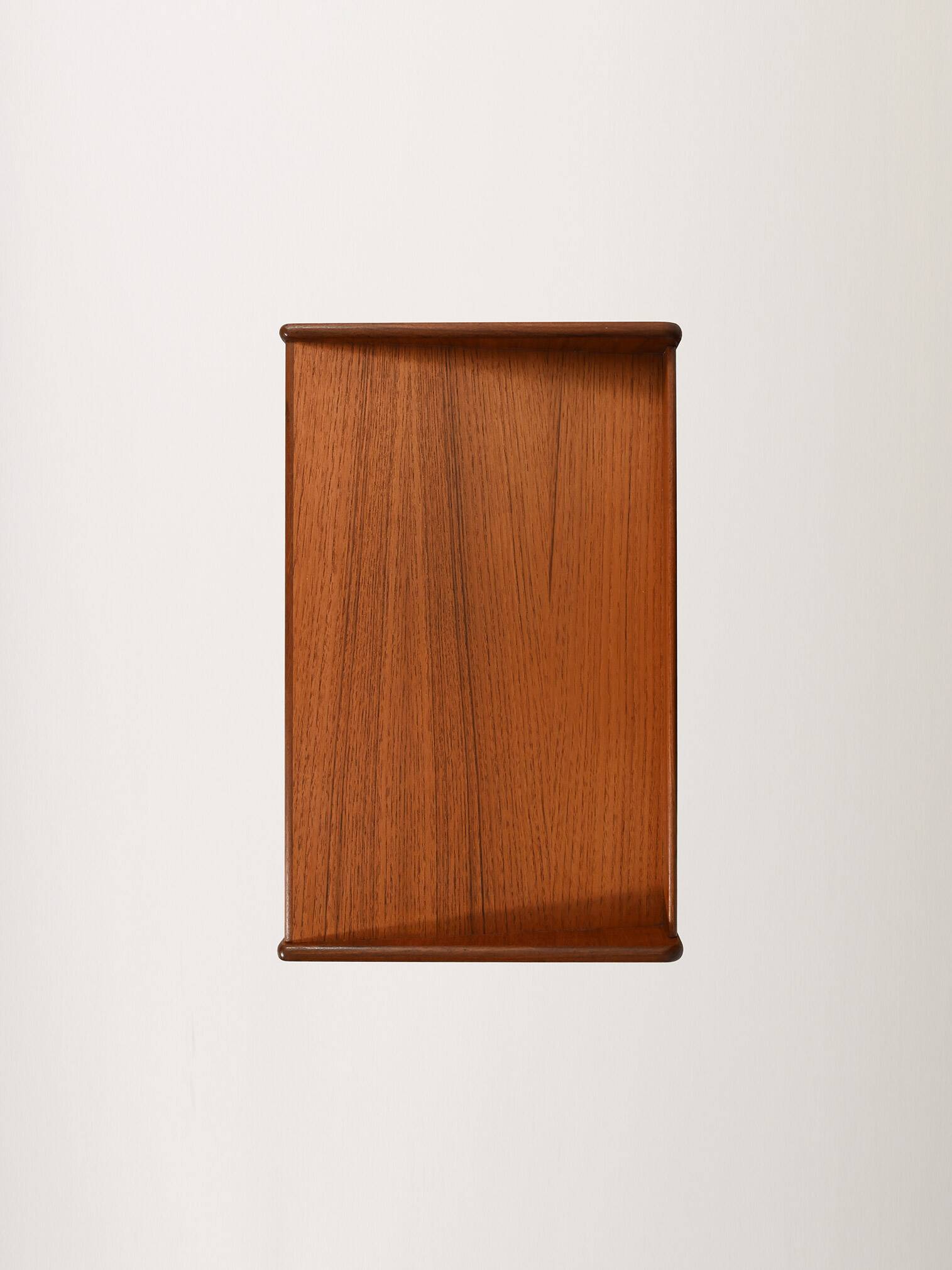 Scandinavian teak bedside table with shelf