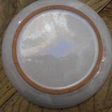 Service of 6 dish plates 6 deep plates enameled terracotta 1970s edge