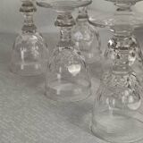 6 Baccarat “Chauny” crystal liqueur glasses