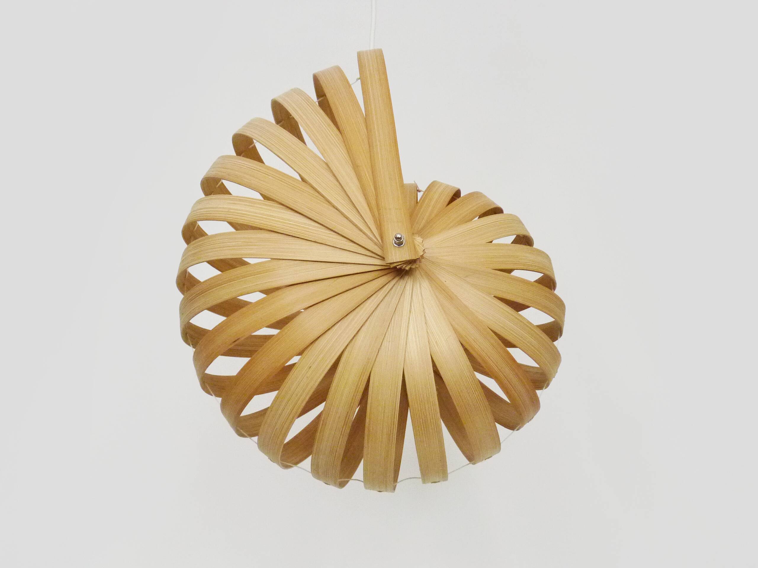 Nautilus pendant light made of wooden slats, 2000s