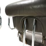 Mariani Tucroma set of two leather dining chairs by Guido Faleschini, 1970