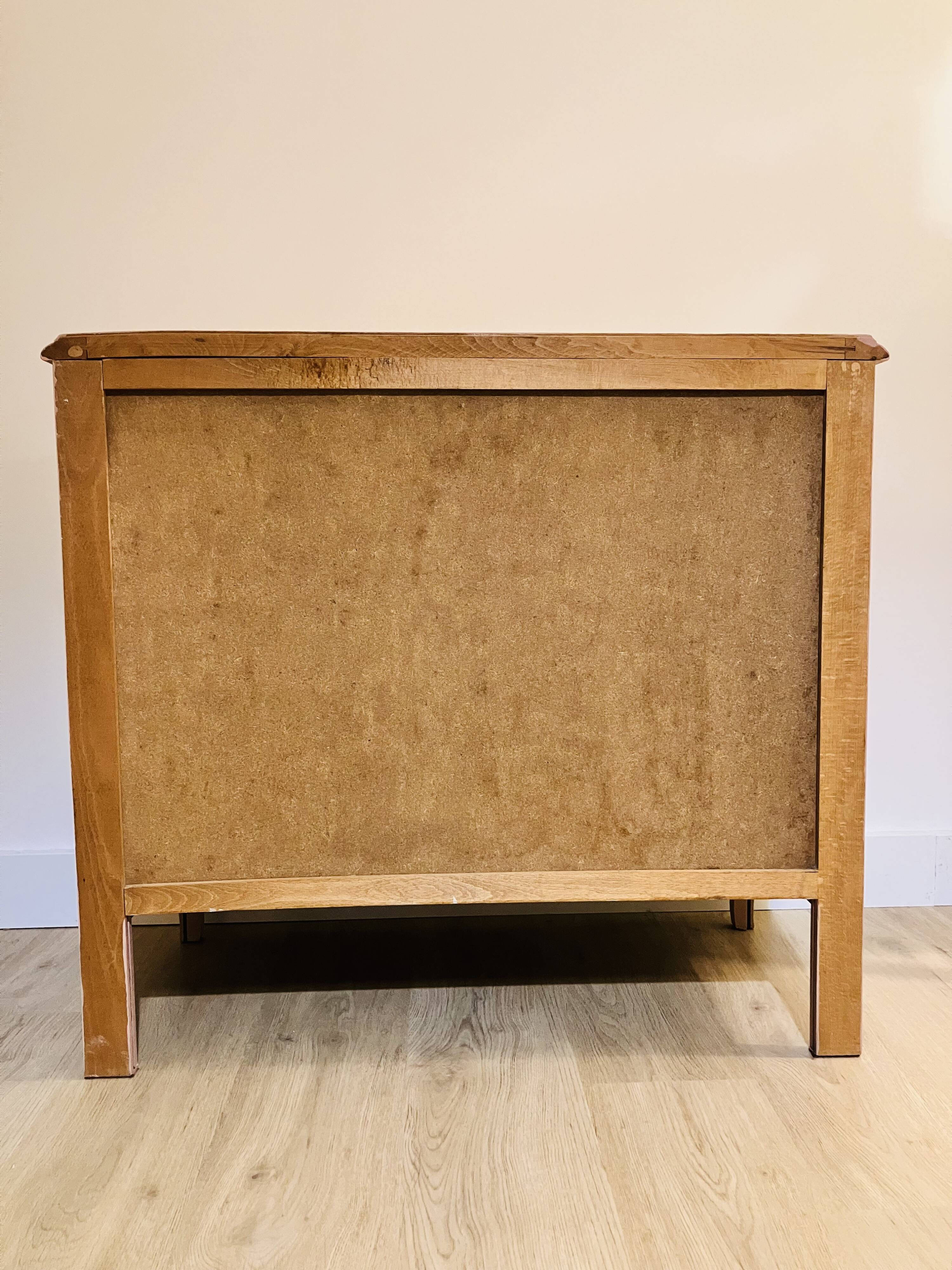 Antique pink wooden chest of drawers