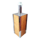 Chrome and wood lamp base, 60s-70s