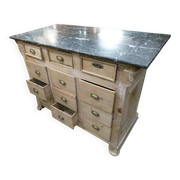 Counter with marble top from the 20th century.