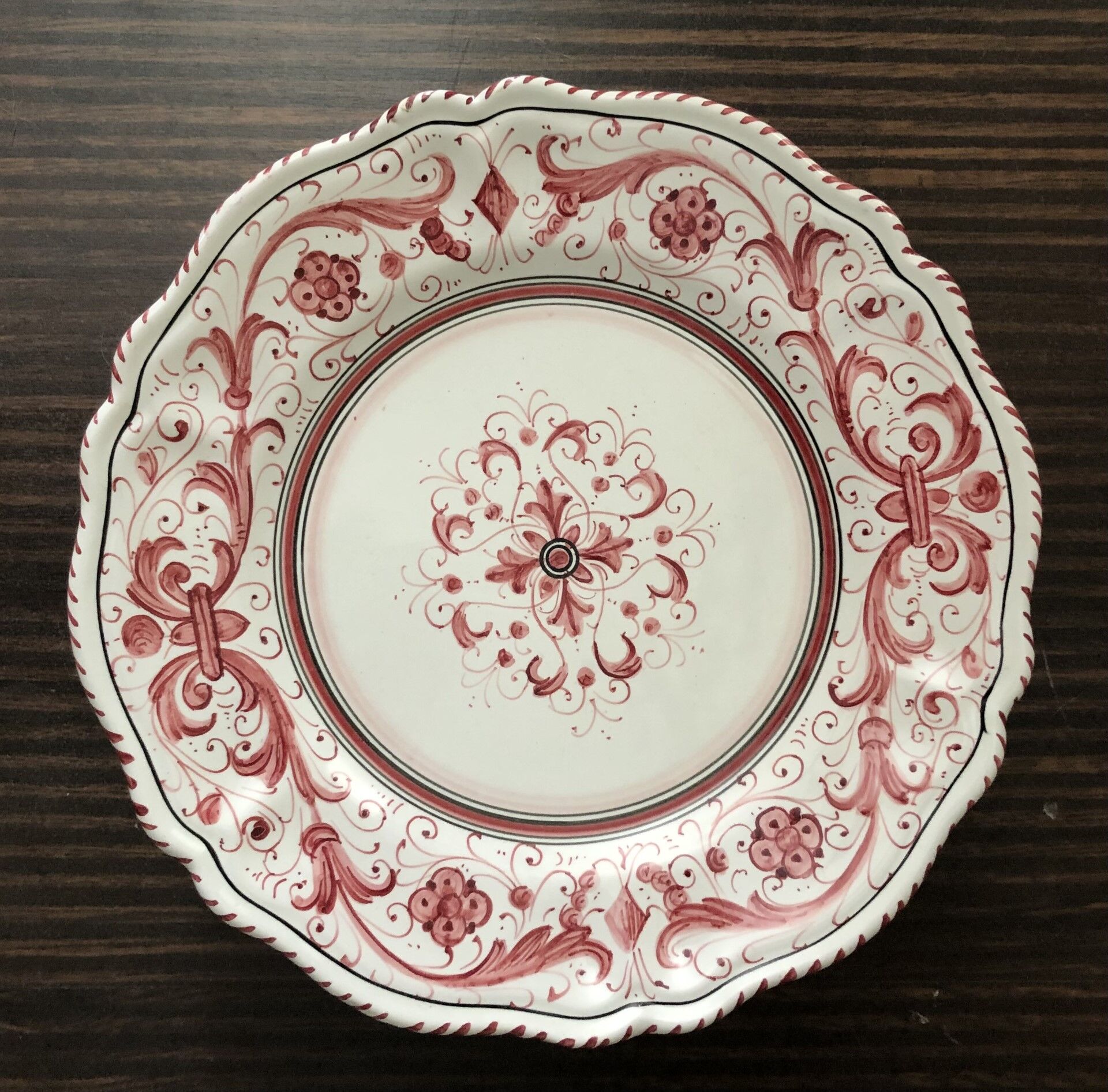 Lot de 8 assiettes "Deruta"