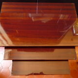 Table gigogne en bois ancienne vintage beaux reflets