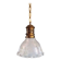Large Holophane pendant light in clear grooved glass, 1920-30