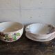 Saladier et égouttoir en barbotine vintages