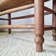 Turned wooden bench and straw - 1950s