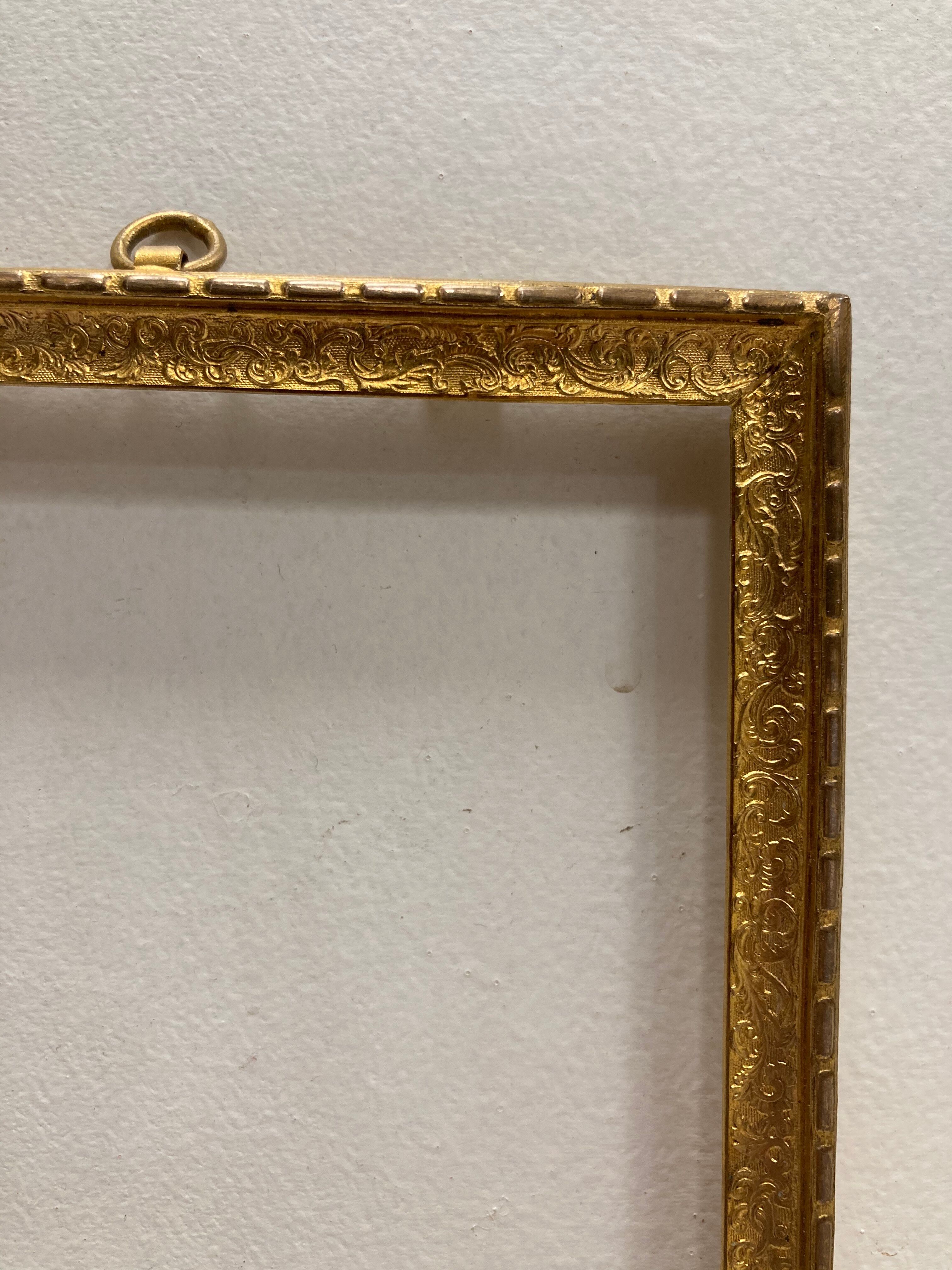Pair of gold brass frames