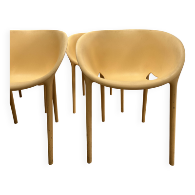 Série de 4 fauteuils Soft Egg by Starck for Driade, Italie