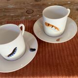 Two monastic porcelain cups