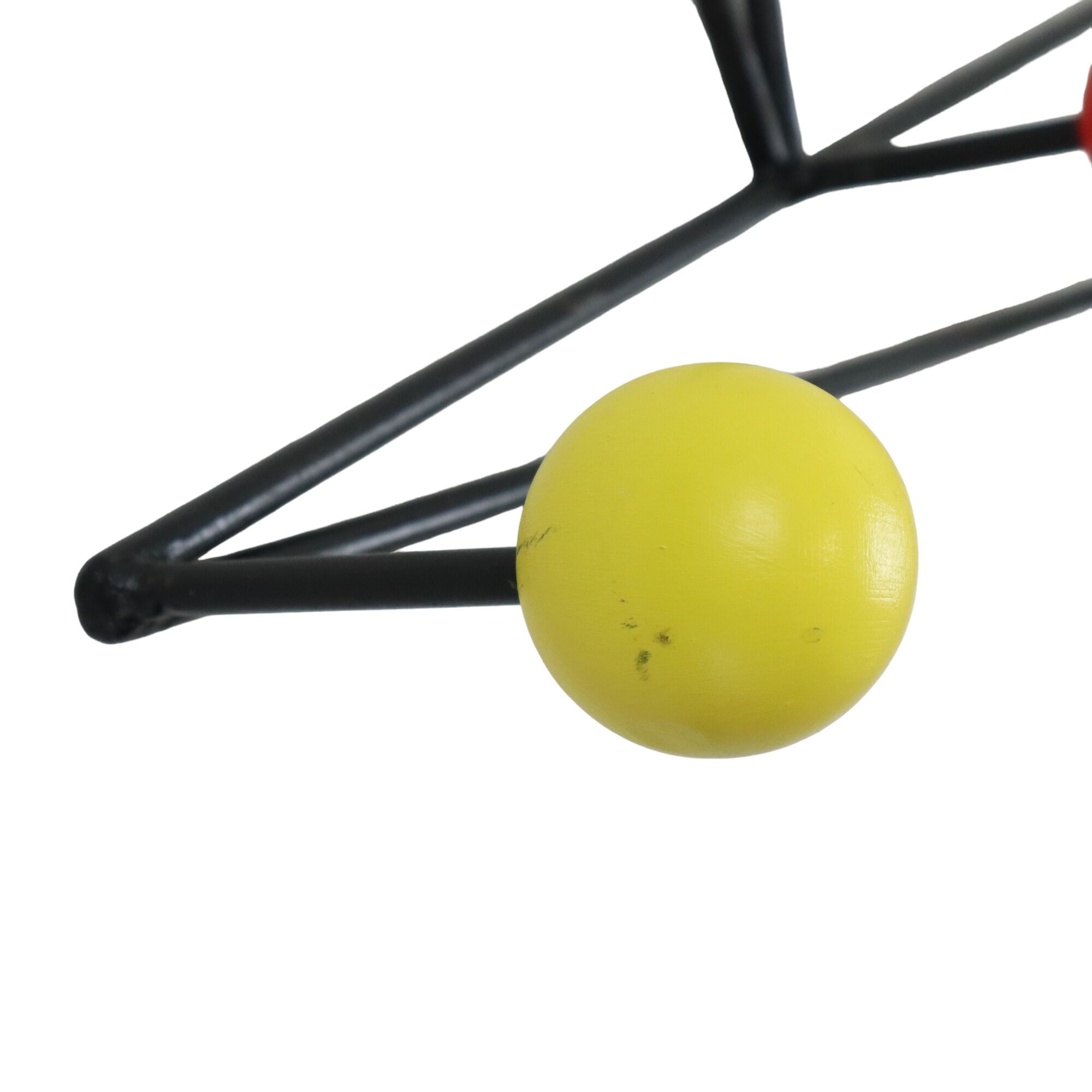 Coat rack design metal colored balls 70cm
