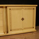 Italian sideboard in exotic wood and brass from XXth century