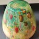 Ovoid-shaped vase, in blown art glass. Speckled inclusions