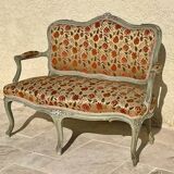Small Louis XV Style Lacquered Sofa / Bench