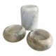 Vintage marble candlestick trio