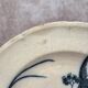 Antique Longwy plate – Japanese model – black and white bird decoration