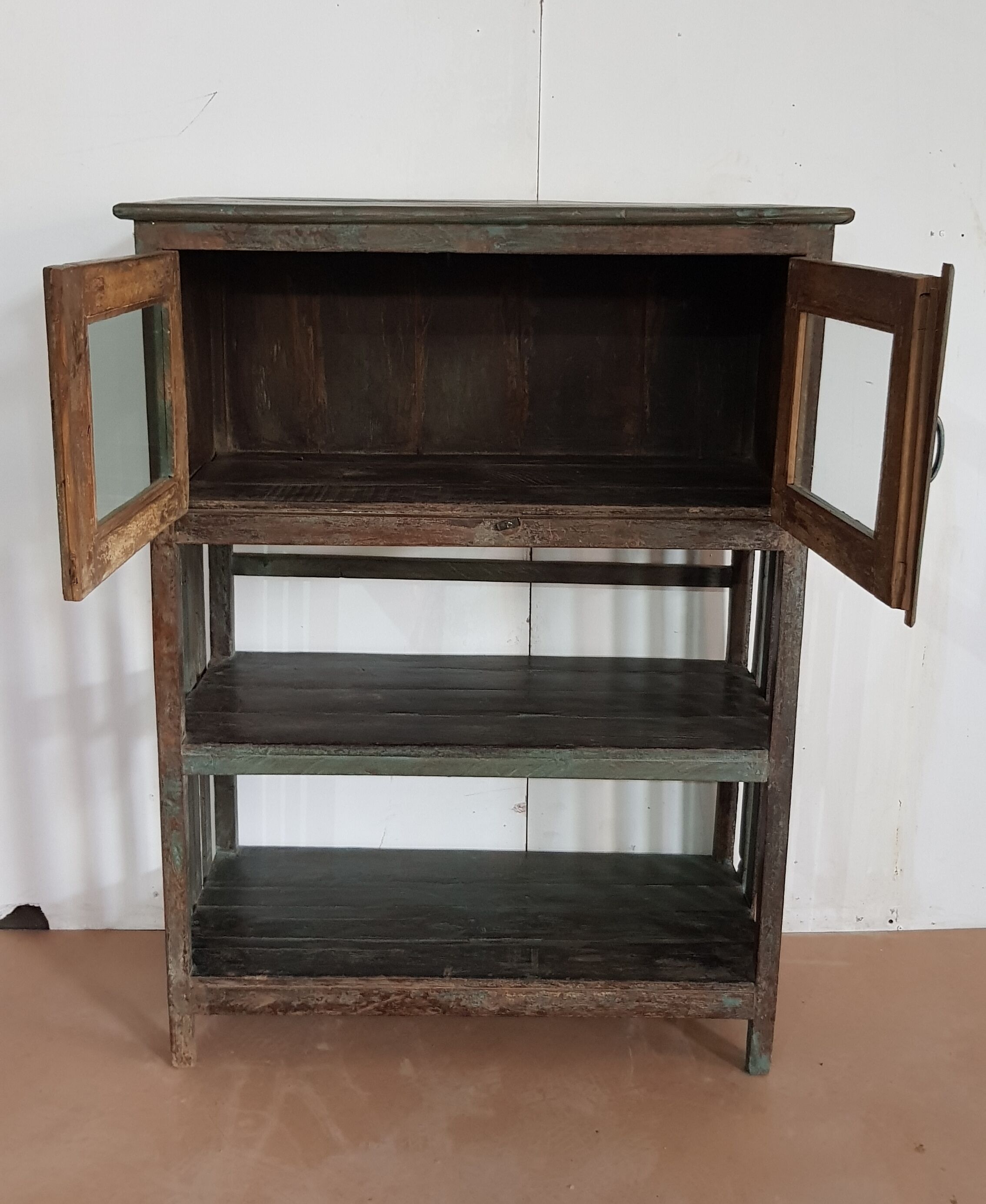 Old cupboard burmese teak shelf