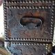 Old chest wood and studded leather