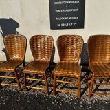 Rattan and chestnut living room