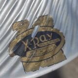 Art deco pendant light in metal, opaline and mercury glass by curtis lighting - 1920s/30s