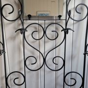 Wrought iron coat and hat rack, 1960s