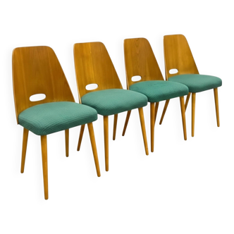 Set of 4 retro chairs, Brussels style, 1964, Czechoslovakia