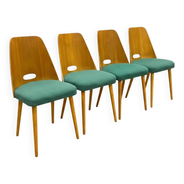 Set of 4 retro chairs, Brussels style, 1964, Czechoslovakia