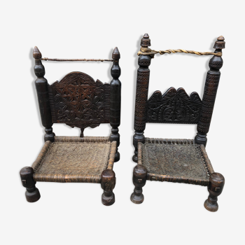 Pau e of Afghan chairs