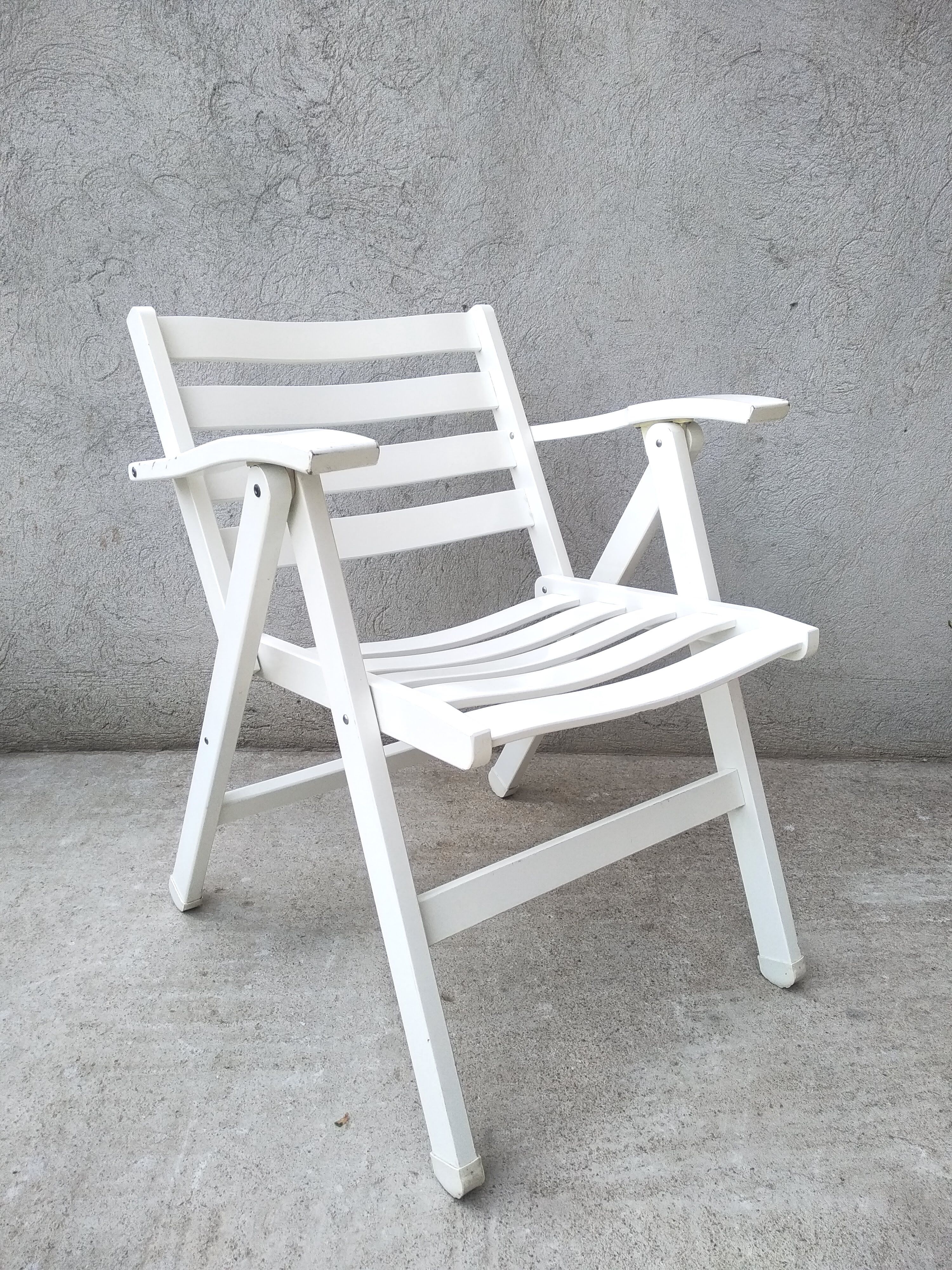 Folding wooden garden chairs Foppapedretti Vintage Italy