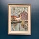 Original Swedish Oil on Canvas - "Landscape with Trees and Buildings" by Ingvar Björk - 1948 - Vintage - Framed - 62 × 48 cm (24.4" × 18.9")