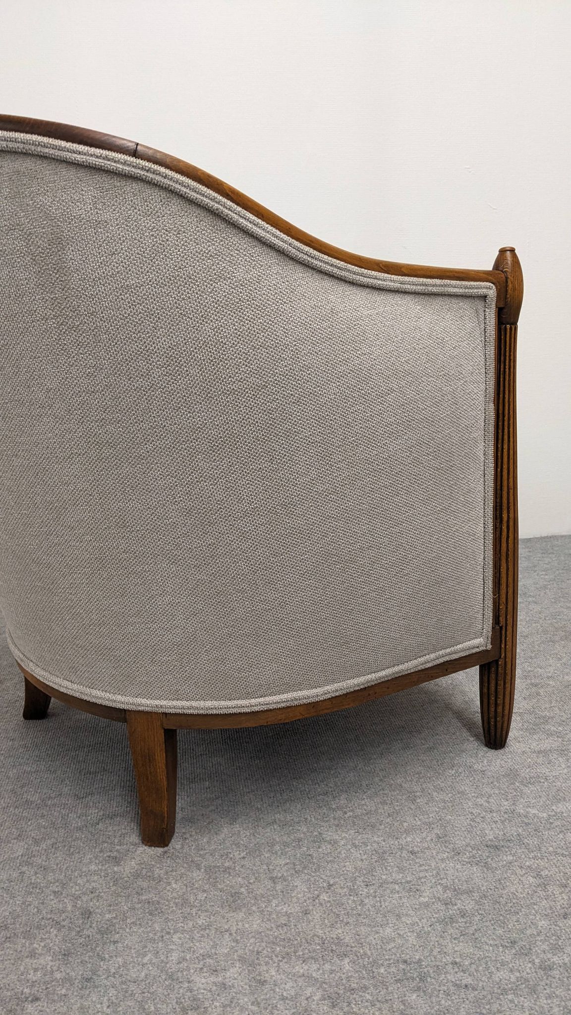 Pair of Art Deco gondola armchairs, France circa 1920